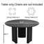 Table de salle à manger ronde de 52 po avec 4 chaises de salle à manger Fermin-132271128-132271131