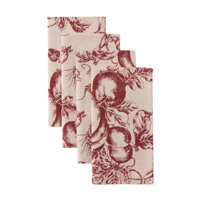 Lenox Pumpkin Toile Napkins,  Spice - 19"W x 19"L 