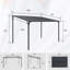 Pergola avec toit incliné en acier galvanisé