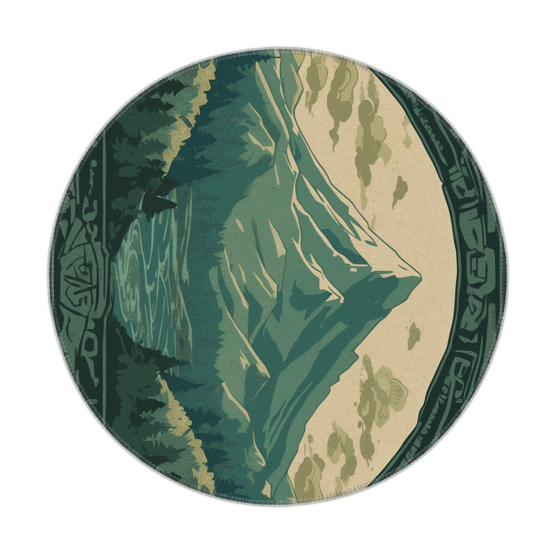 Guardian’S Embrace Indoor And Outdoor Area Rug, Round 5'