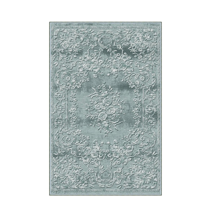 Tapis de couloir élégant 2,6 x 9,8 pi - 100% polyester, poils de 0,04 po | Pois antibactérien et antidérapant en feutre de PVC | Lavable à la machine, impression numérique 3D | Parfait pour les vestibules et les espaces de vie