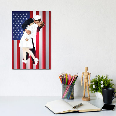 VJ Day Kiss 1 Piece Wall Art on Canvas
