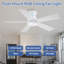 46" 5-blade Ceiling Fan With Led Light Kit And Remote Control-655845580-654574591