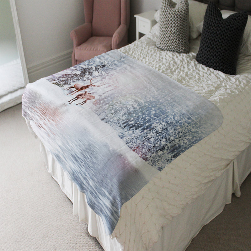 Crow Plain Weave / Muslin Throw Blanket