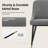 Modern Fabric Upholstered Dining Chairs with Ergonomic Backrest, Golden Metal Legs-1244585196