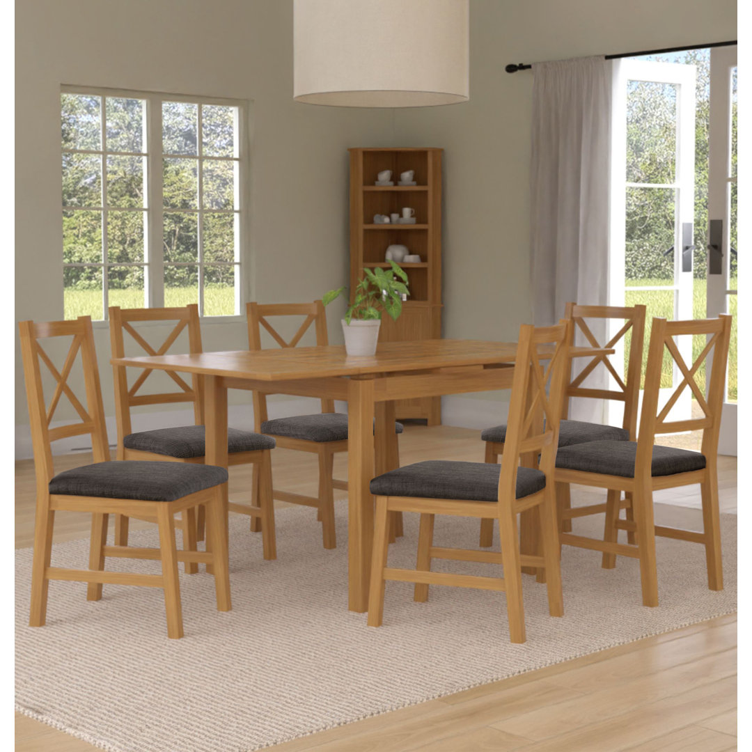 Hatcher 6 - Person Solid Oak Dining Set
