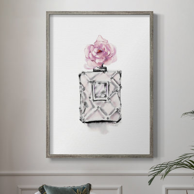 Reproduction encadrée de bouteille de parfum - bois massif 47423