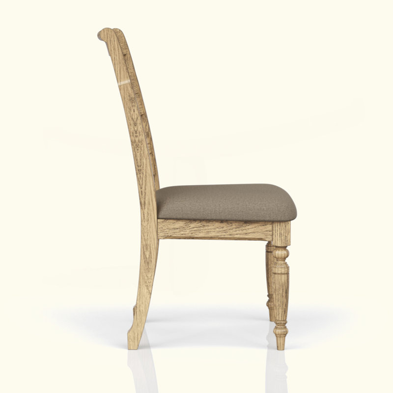 Chaise d'appoint à dossier échelle (ensemble de 2), Caramel