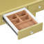 Yusuf Makeup Vanity with Carved Oval Mirror & Jewellery Storage-115330396