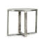 Flores 27" Industrial Oval Metal Nickel End Table