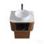 Meuble-lavabo 24 po avec lavabo, armoire murale en noyer avec porte-serviettes gratuit, lavabo simple en céramique blanche, sans drain et robinet, pré-assemblé-634737738-634737741