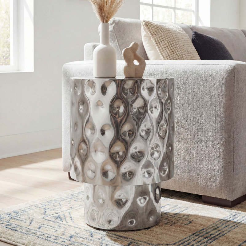 End Table, Silver