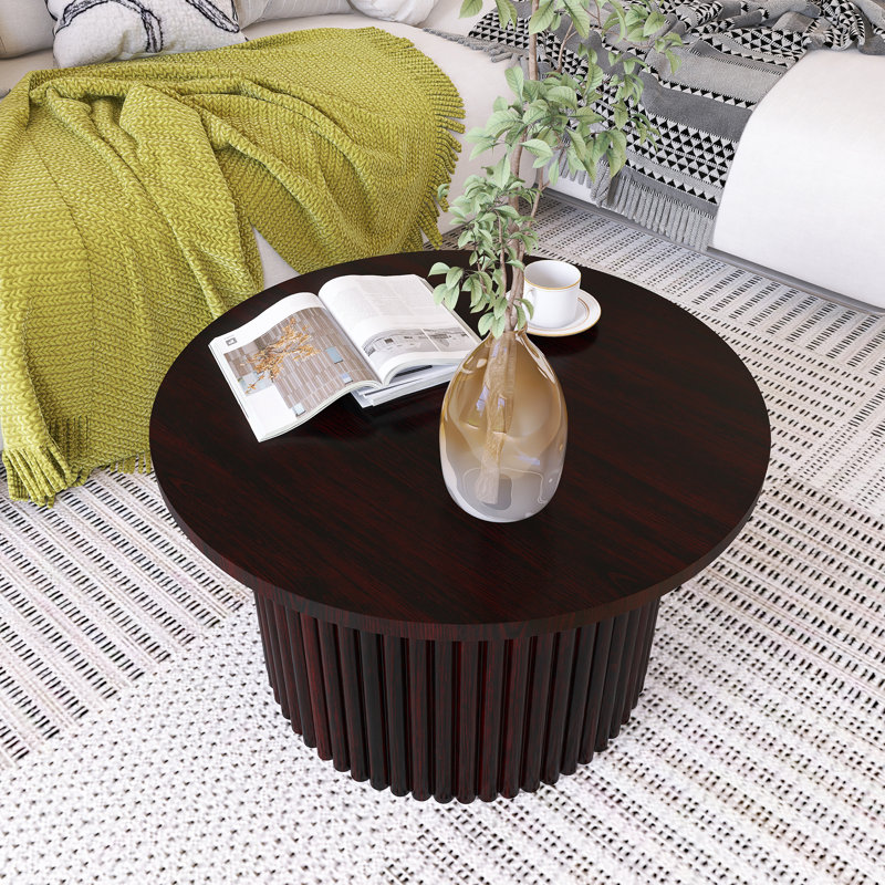 Table basse avec tiroir Farmhouse, Marron foncé