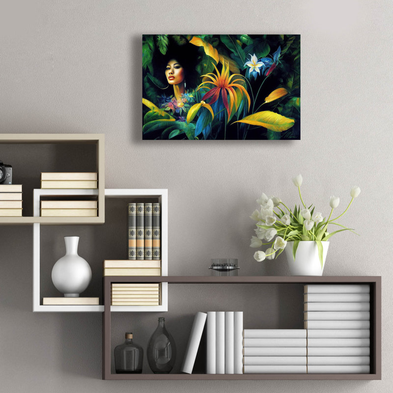«In The Jungle Original» par Tanya Mavric, H 16 po x l 24 po x P 0,2 po