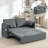 3-in-1 Convertible Sofa Bed with Adjustable Backrest, USB Charger & Side Pockets-1373164527