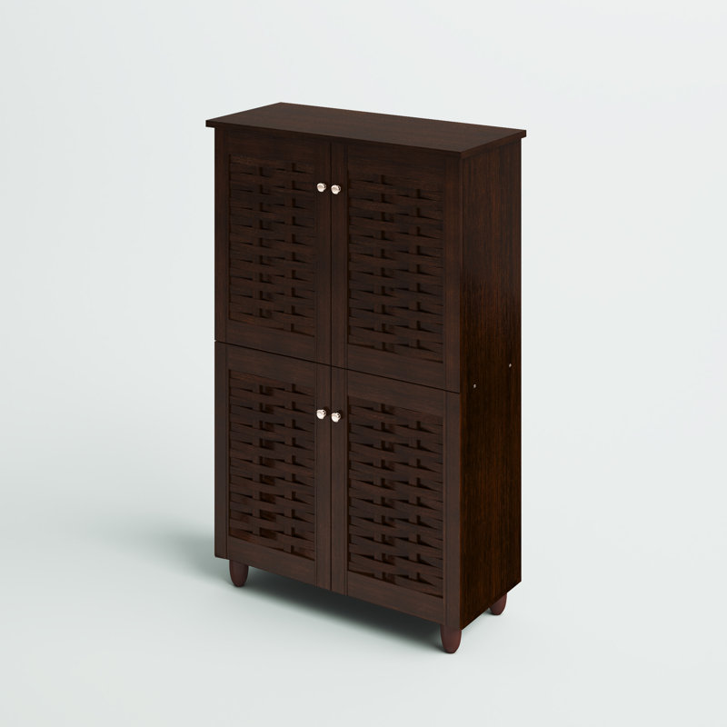 Armoire à chaussures 4 portes avec 6 tablettes Essien, H 48,17 po x l 29,95 po x P 13,1 po Essien