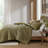 3PCS Full/Queen Waffle Washed Comforter Set-117536873-117536875