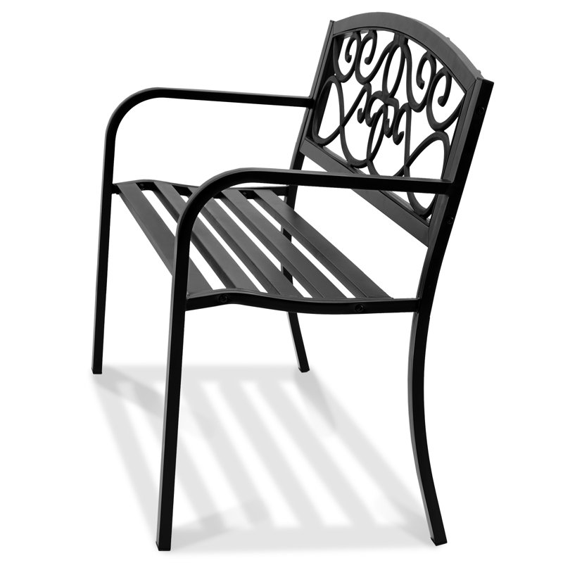 VEVOR 50" Gray Metal Outdoor Garden Bench