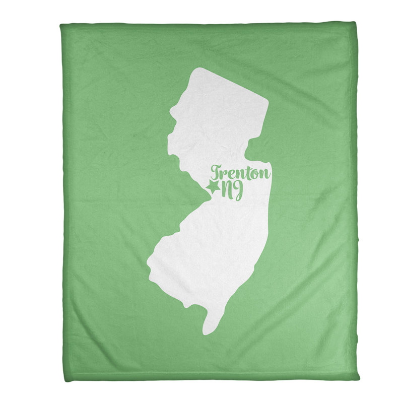 Jeté polaire trenton new jersey, l 32,5 po x L 42,5 po, Vert