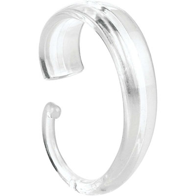 iDesign 76820 Shower Curtain "C" Hooks, Clear Plastic - pack of 12
