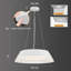 White Aluminum Dimmable Led Pendant Light With Pvc Diffuser