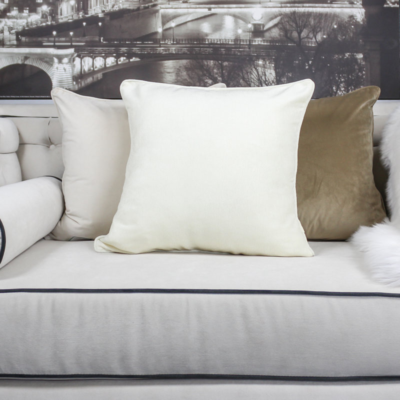  Homey Cozy Square Pillow Insert, White