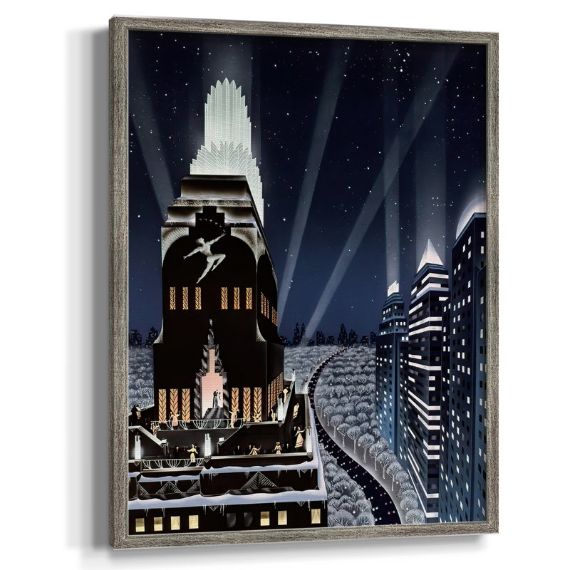 Rooftop Serenade Framed Print - Solid Wood, 11" H x 9" W