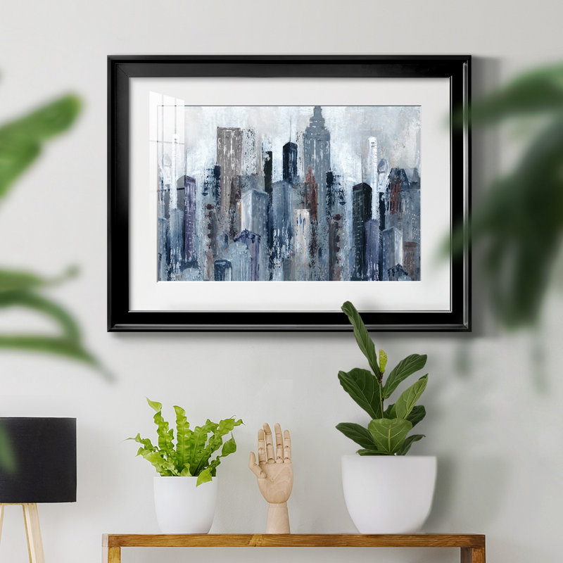 City Mood - Peinture encadrée, Noir, H 30,5 po x l 42,5 po x P 1,5 po