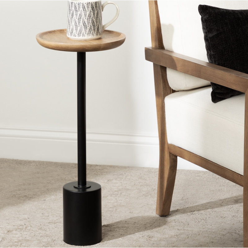 Table de bout Armengol, Noir, 24'' H X 10'' W X 10'' D, Naturel