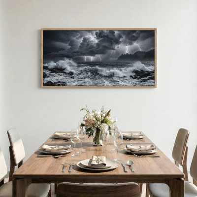 «Stormy Sea», reproduction d'art sur toile encadrée de 1 48 po x 24 po