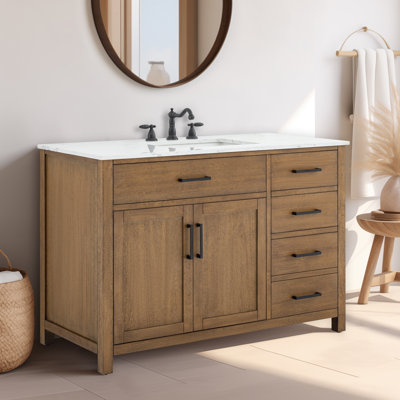 Tremolo 48" Single Bathroom Vanity With Engineered Marble Top
