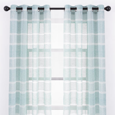 Paire de rideaux transparents avec œillets Dellhomme