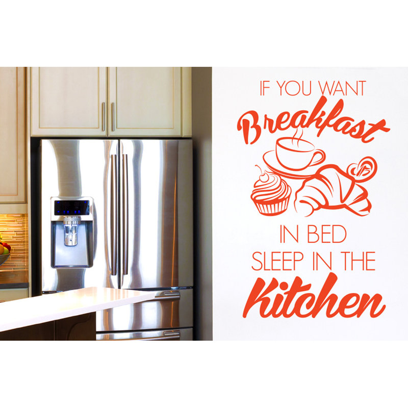 Food & Beverage Non-Wall Damaging Wall Decal, Orange