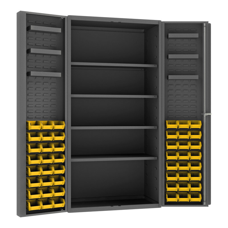 Zaurak Single Storage Cabinet ( 72'' H x 36.13'' W x 24.56'' D), Yellow