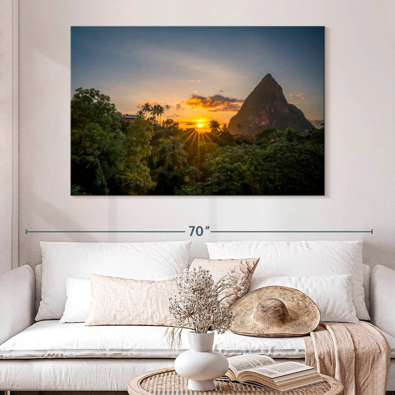 Nicci Pitons At Sunrise, 34" H x 51" W