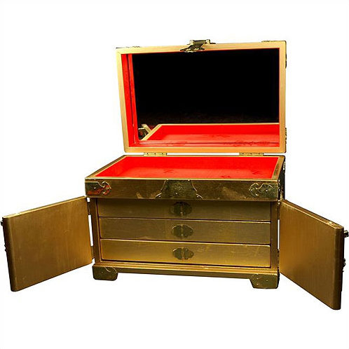 Chinese Daisy Mirror Jewelry Box