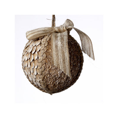 Ornement boule à billes ruban