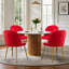 Chaise d'appoint empilable en velours-487625680