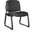 Chaise d'invité noire en tissu
