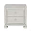 Glamour Design moderne 1Pc Table de chevet de 2X tiroirs en faux boutons de cristal Finition argentée