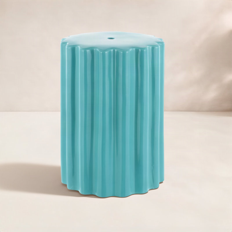 Tabouret de jardin en céramique Pier, Bleu