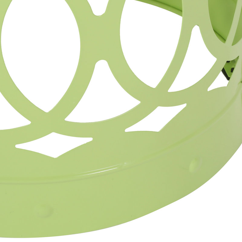 Tables de bout en métal Cool Outdoor Cool S / 2, conception en fer découpé, fabrication thermolaquée, prête à être placée: l 13,35 po x P 13,35 po x H 18,14 po x l 12,00 po x P 16,00 po, motif intrigant, cadre Finition,