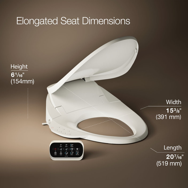 C3® Toilet Seat Bidet Elongated Bidet Seat, Biscuit