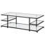 Table basse en acier et verre 54 "avec trois tablettes Greenwich-668312553