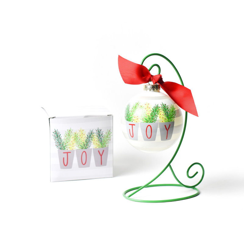 Ornement en verre avec support Joy