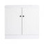 36" Freestanding Bathroom Vanity White Resin Sink & 2 Soft-Close Cabinet Doors-116040638