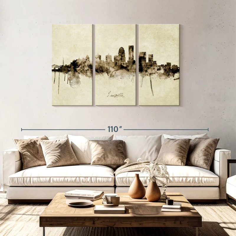Nicci, Louisville, Kentucky City Skyline I, H 48 po x l 74 po