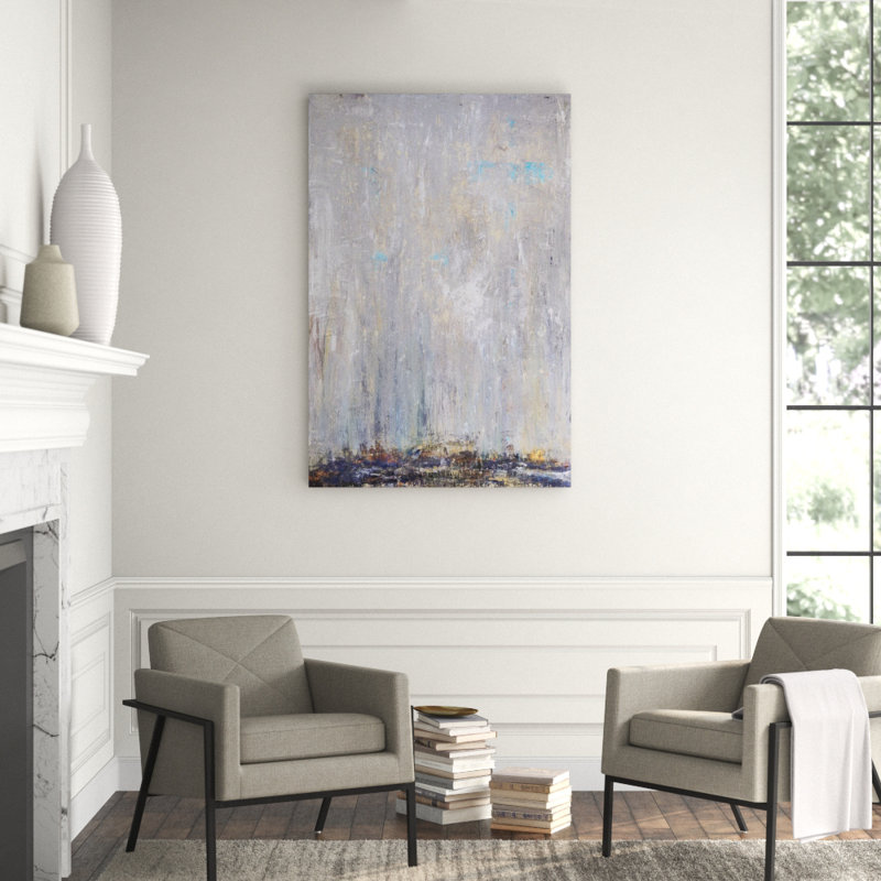 Blue Rain III by John Beard, 40" H x 30" W x 1.5" D, Wrapped Canvas