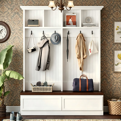 Étagère de rangement blanche multifonctionnelle de 55,9 pouces avec tiroirs doubles, idéale pour les deux salons.