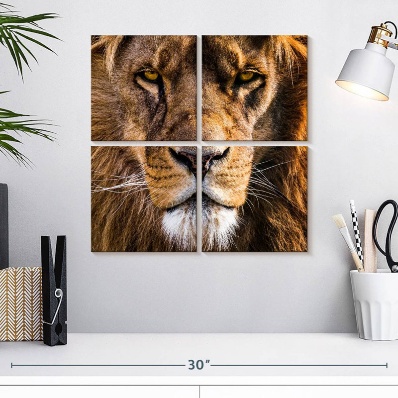 Tête de lion Brampt Regal, H 18 po x l 18 po